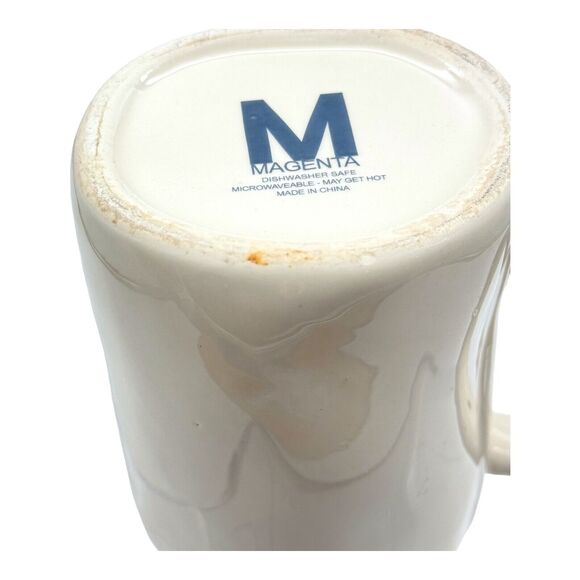 Rae Dunn Magenta DRINK Coffee Tea Mug Big M LL Farmhouse Rustic Normcore Trad - Picture 9 of 11